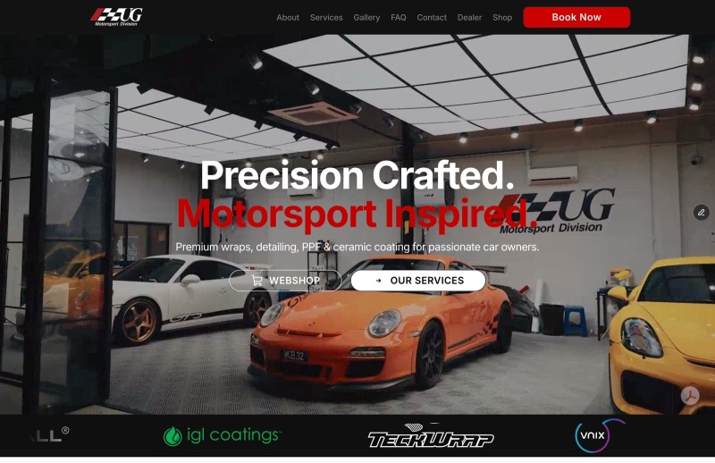 UG Motorsport homepage